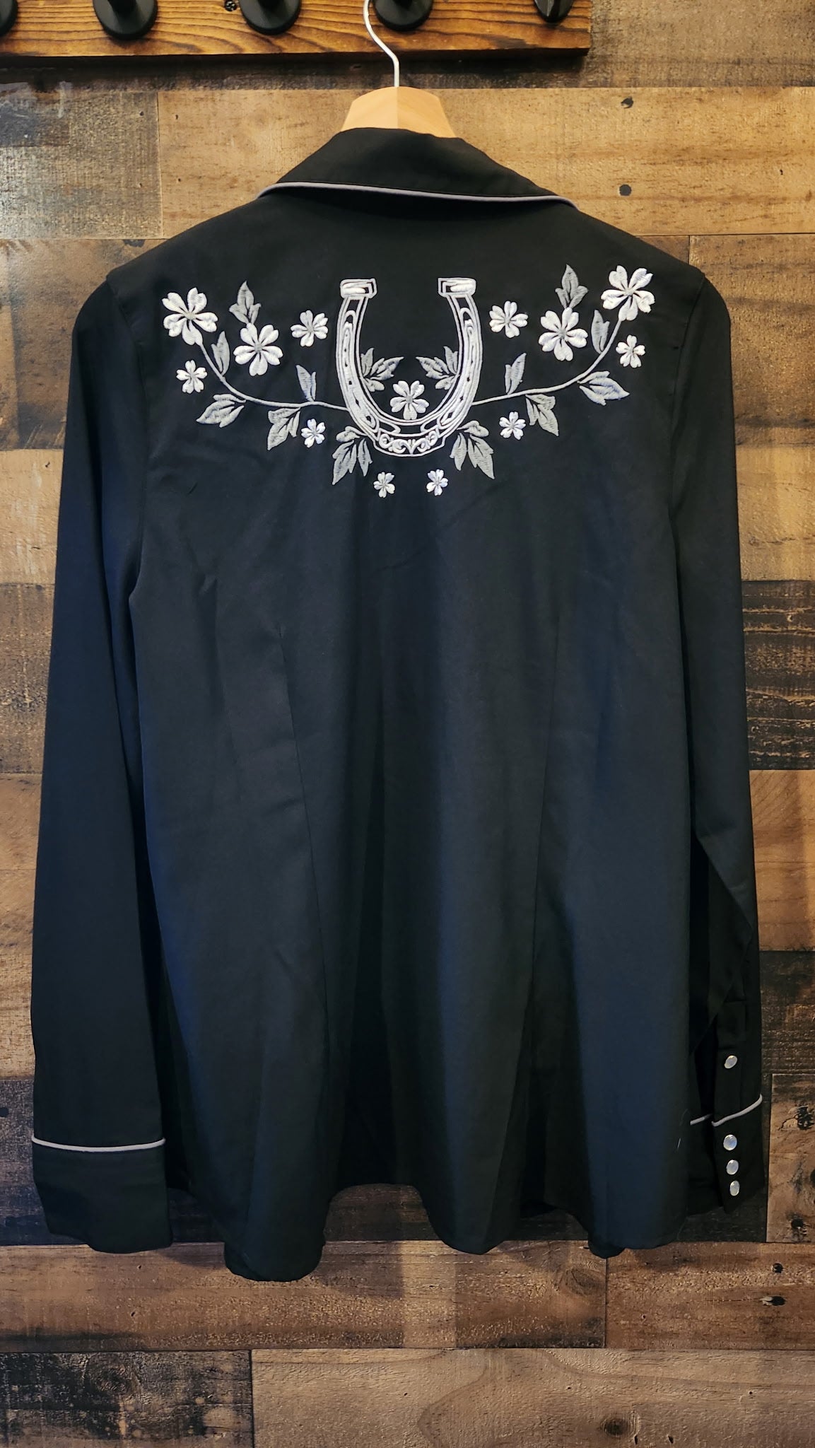 Vintage Roper Pearl Snap Embroidered Blouse - Large