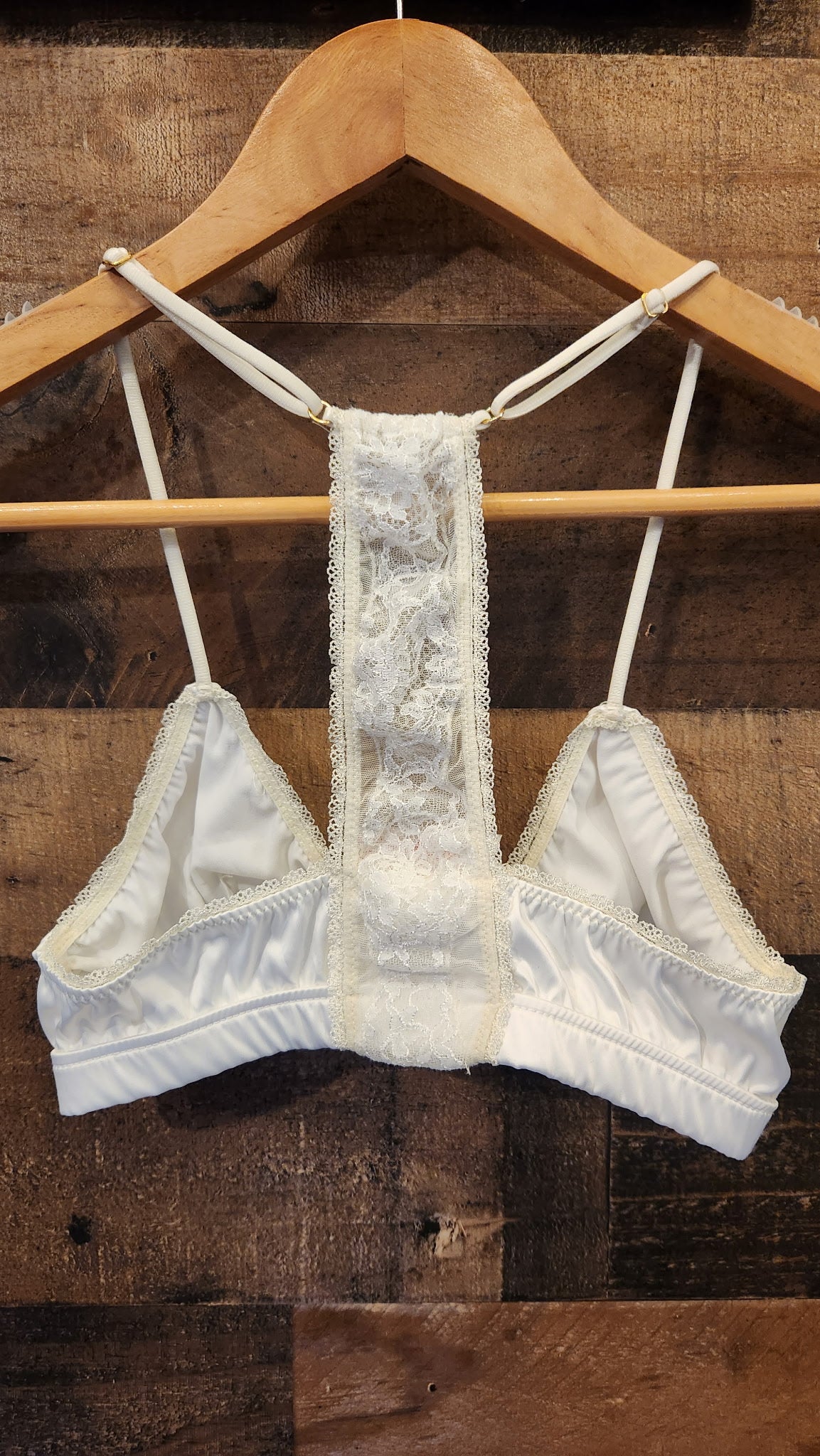 White Lacey Bralette - Size Small
