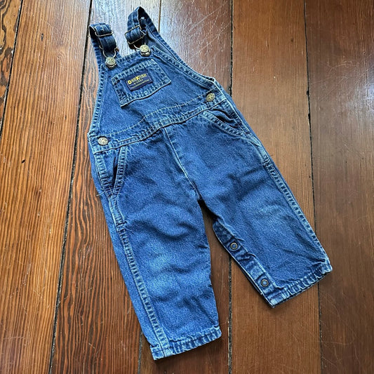 Vintage Oshkosh B Gosh Denim Overalls - 12 Months