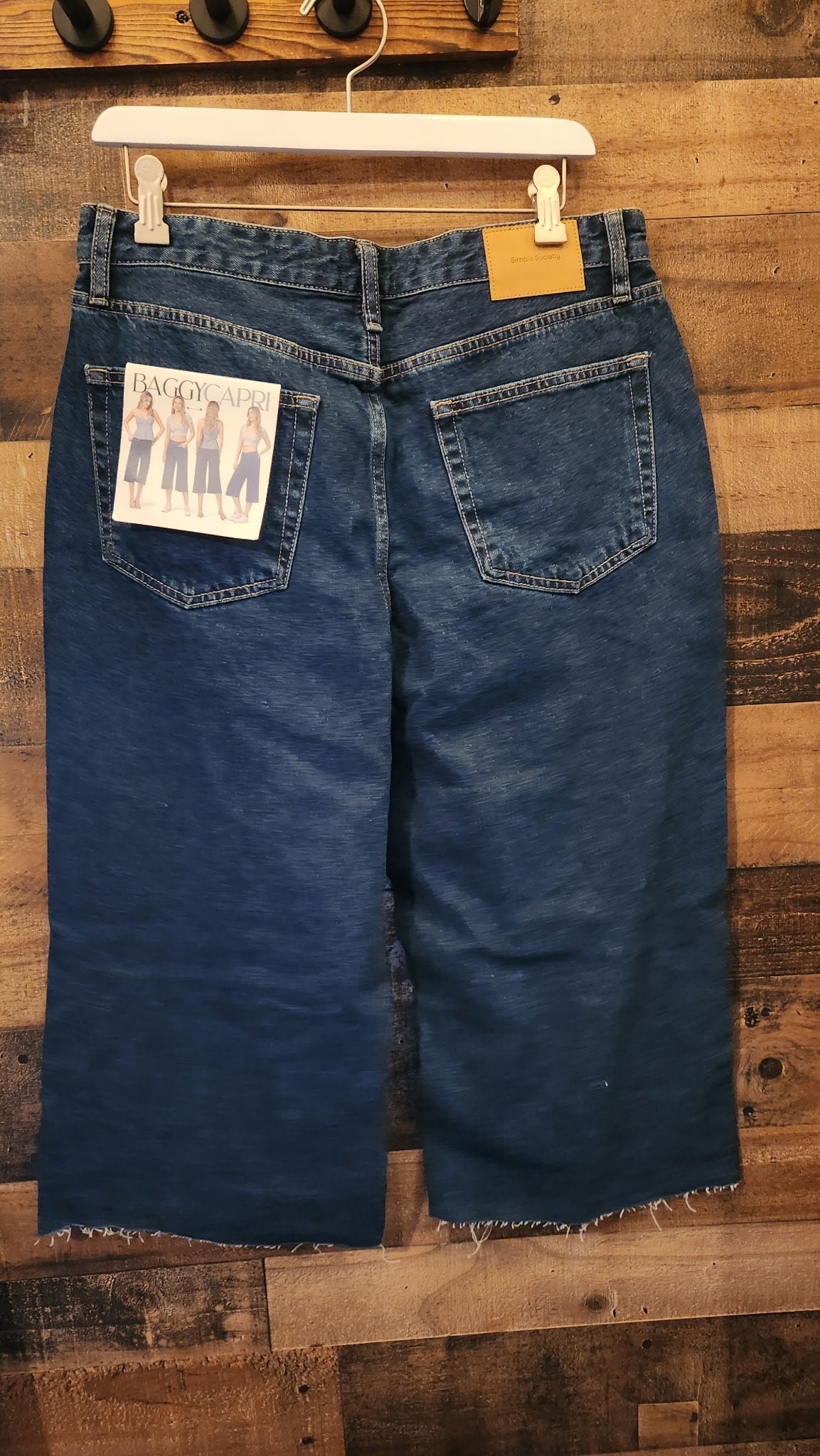 New Baggy Extra Wide Leg Denim Capris - Size 11/30