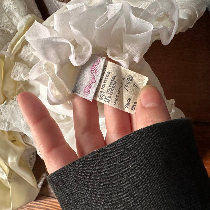 Vintage Lace Kids Dress - Size 7