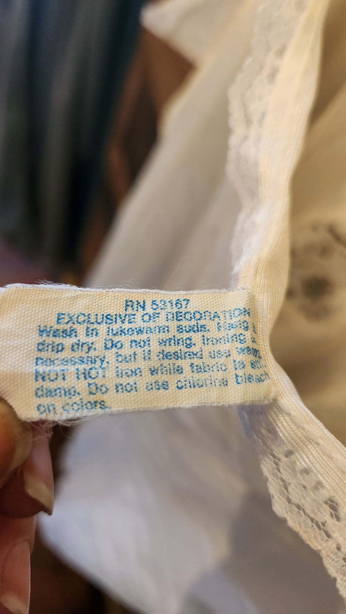 Vintage White Lacey Slip Dress - XL