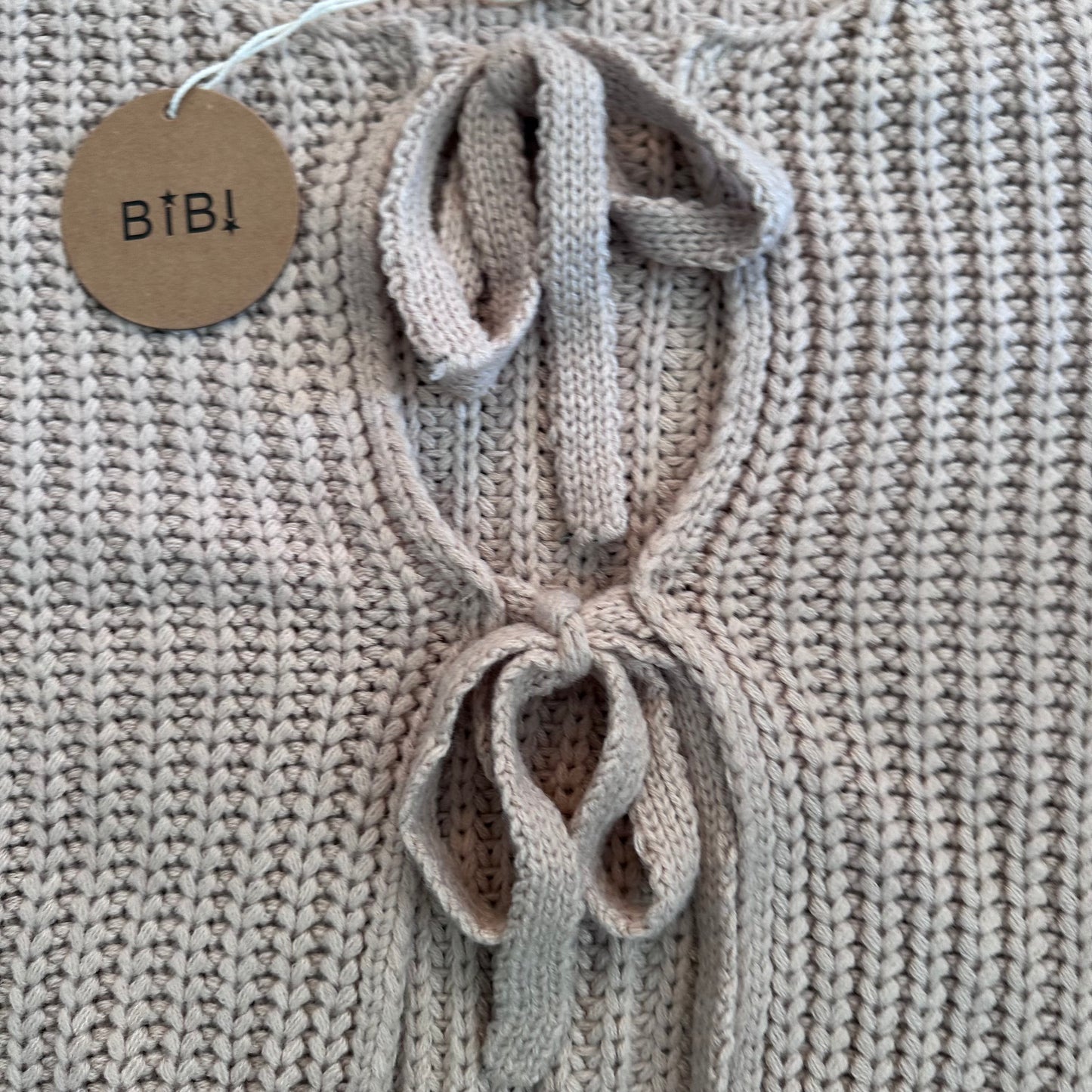 NWT Neutral Knit Tie Sweater - Large