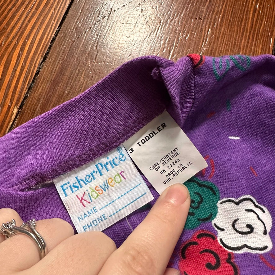 Vintage Purple Patterned Top - 3T