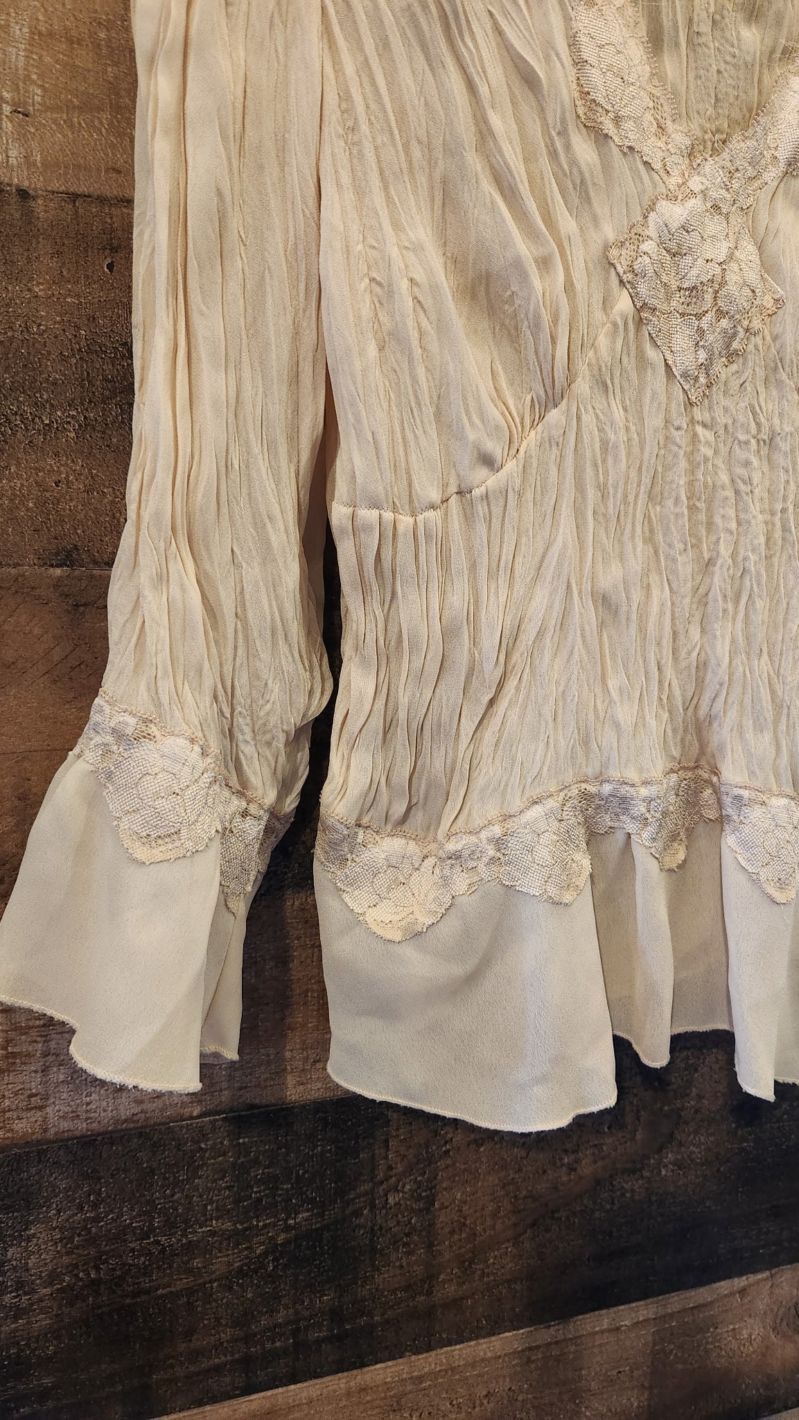 Vintage White Lacey Slip Dress - XL