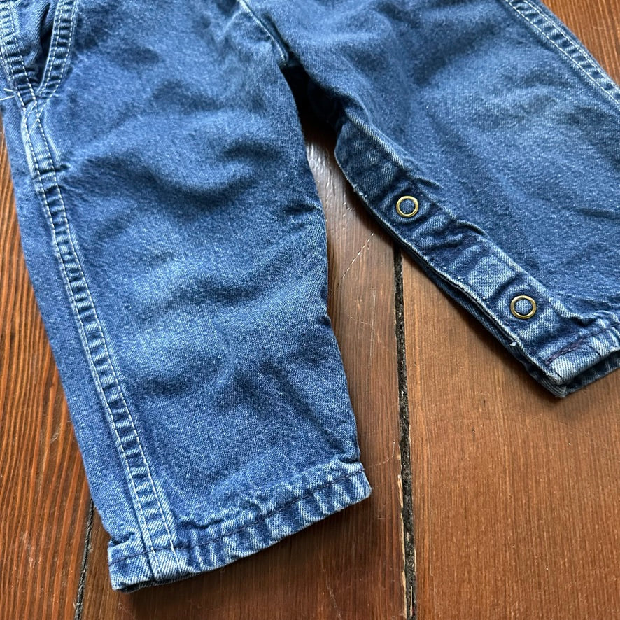 Vintage Oshkosh B Gosh Denim Overalls - 12 Months