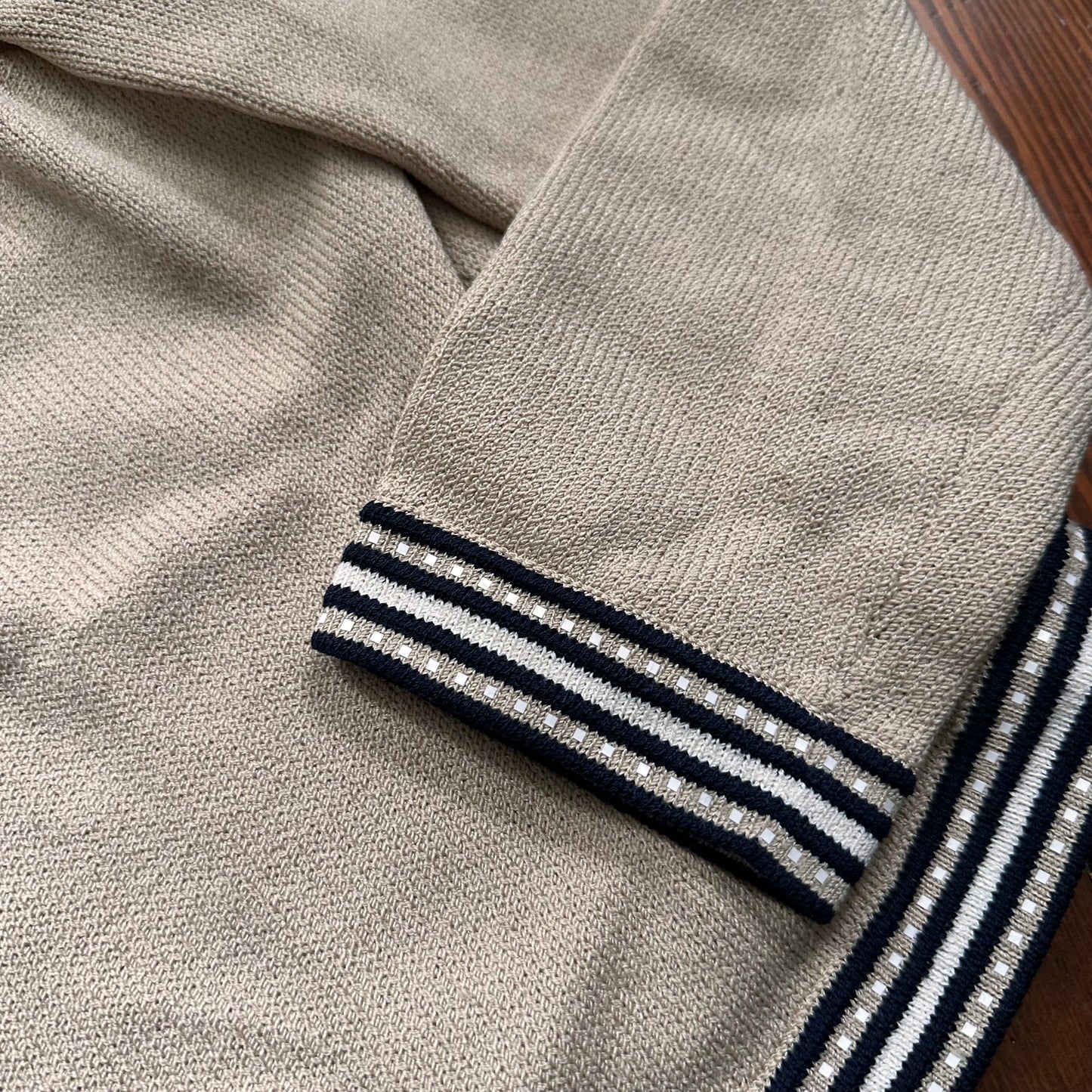 St. John Collection by Marie Gray Neutral Zip Up Sweater - Made in the USA