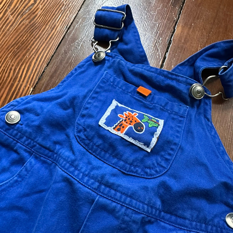 Vintage Giraffe Overalls - 24 Months