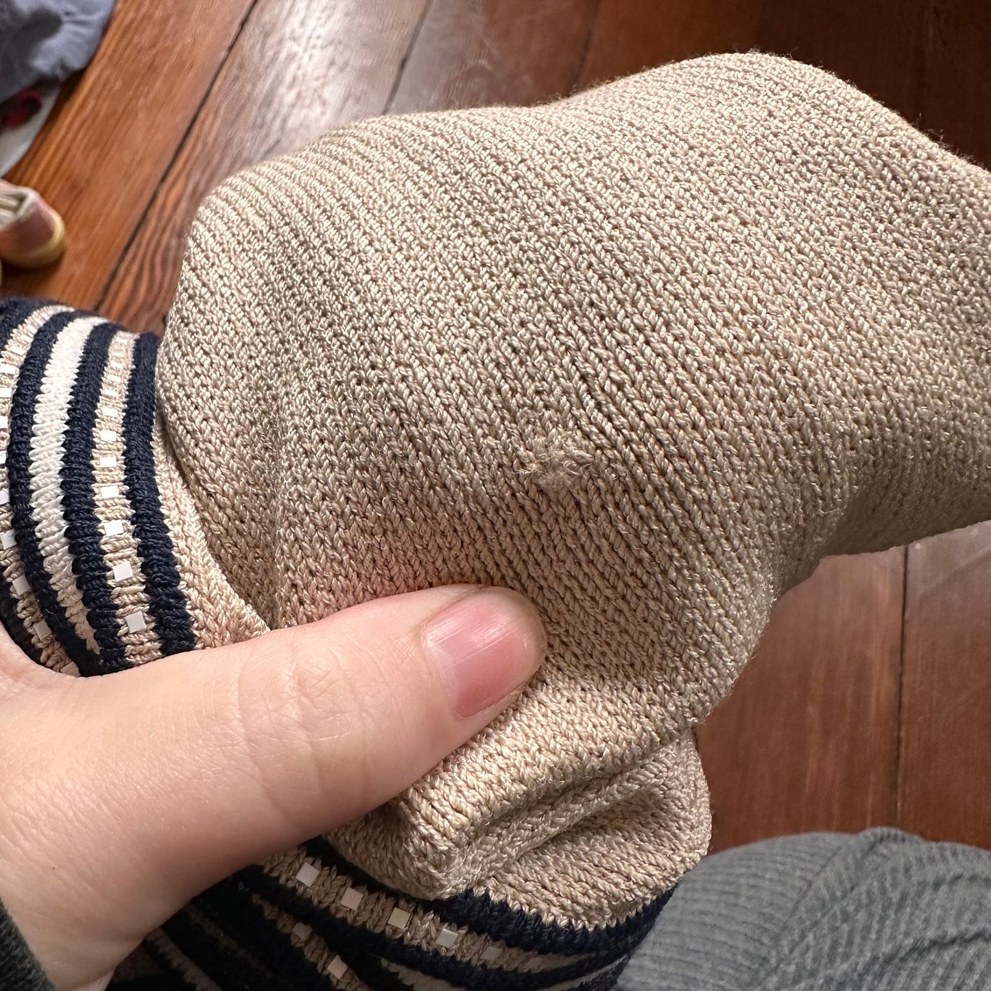 St. John Collection by Marie Gray Neutral Zip Up Sweater - Made in the USA