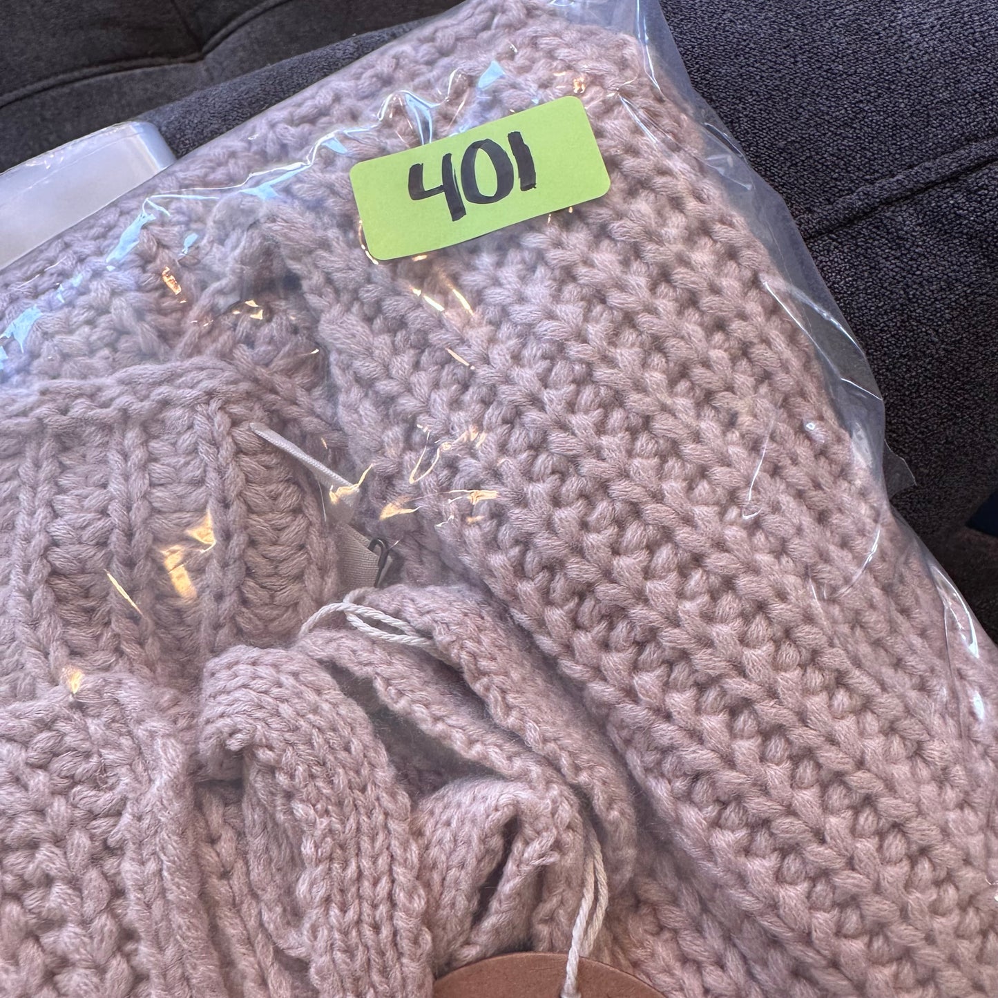 NWT Neutral Knit Tie Sweater - Large