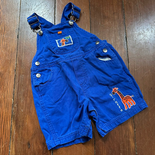 Vintage Giraffe Overalls - 24 Months
