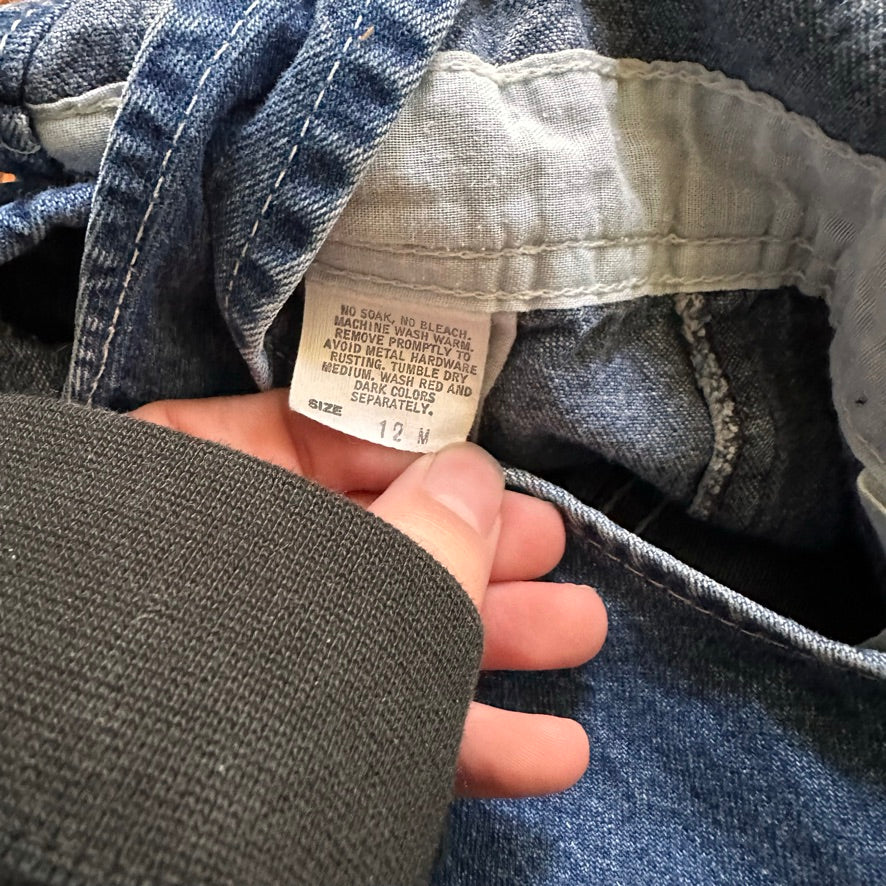 Vintage Oshkosh B Gosh Denim Overalls - 12 Months