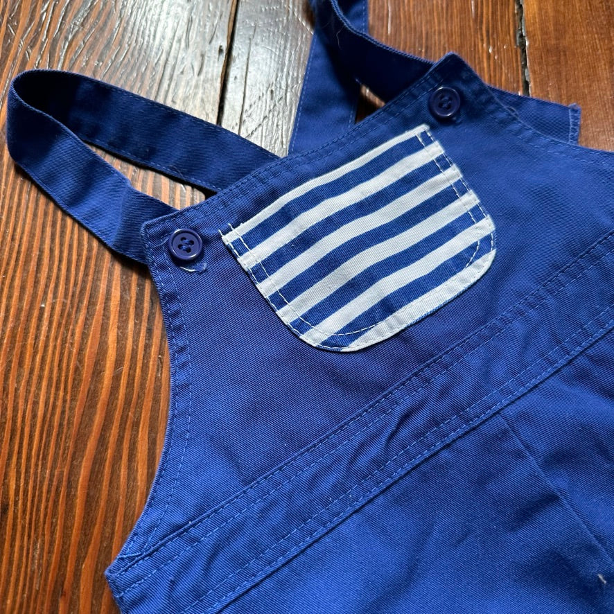 Pride N joy Vintage Blue Overalls - 12 Months