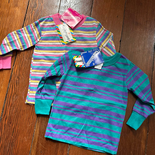 Vintage Striped Long Sleeves Bundle of 2 - Size 2T