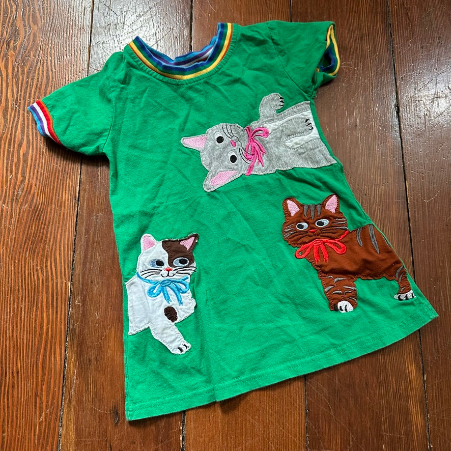 Kids Rainbow Cat Dress - Size 3T