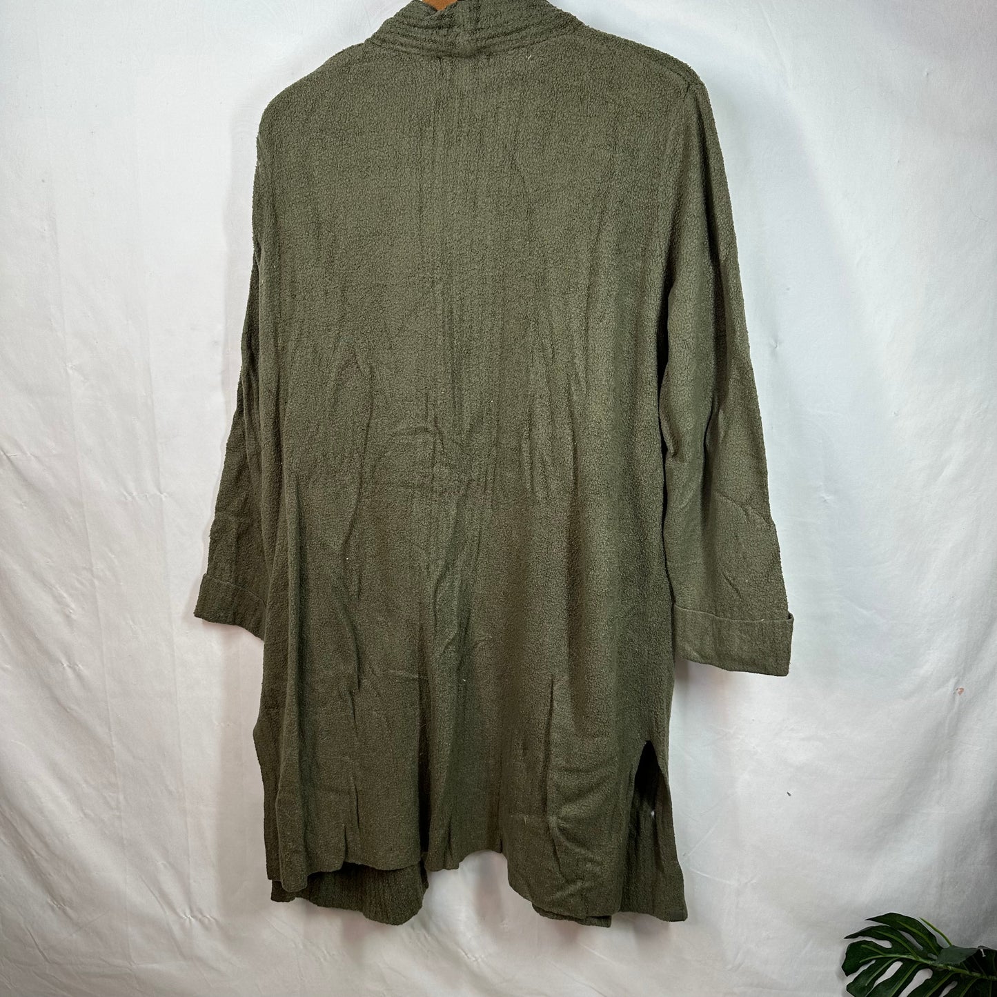 Barefoot Dreams Green Cozy Chic Long Cardigan - Size 1XL Petite