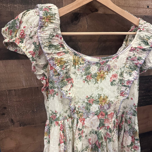 Love Shack Fancy Exley Floral Midi Dress - Small
