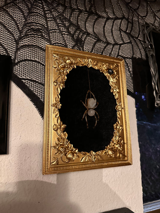 Gold Framed Spider Art x2!