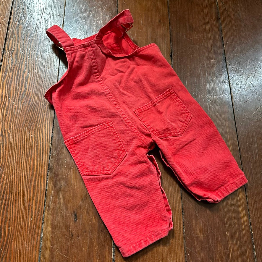 Vintage Baseball Overalls - 6-9 Months