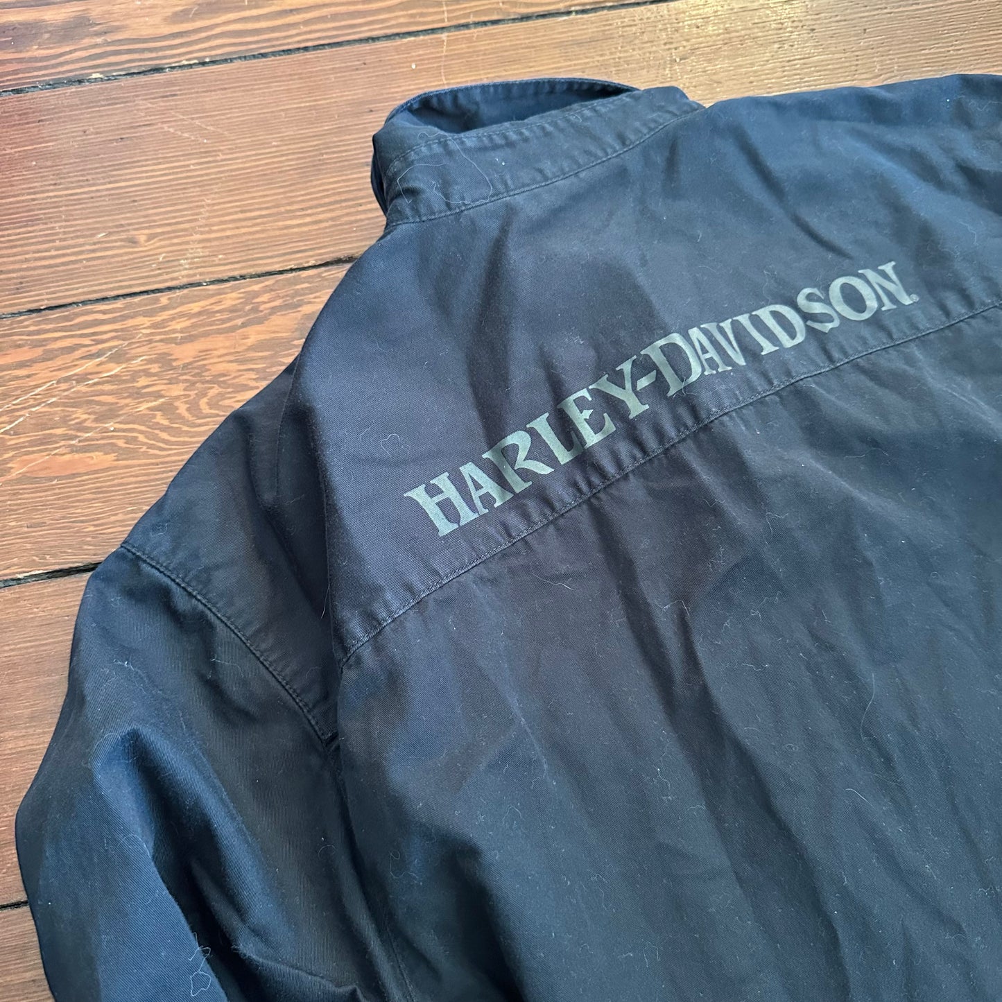 Harley Davidson Black Button Up Top - Size 2XL