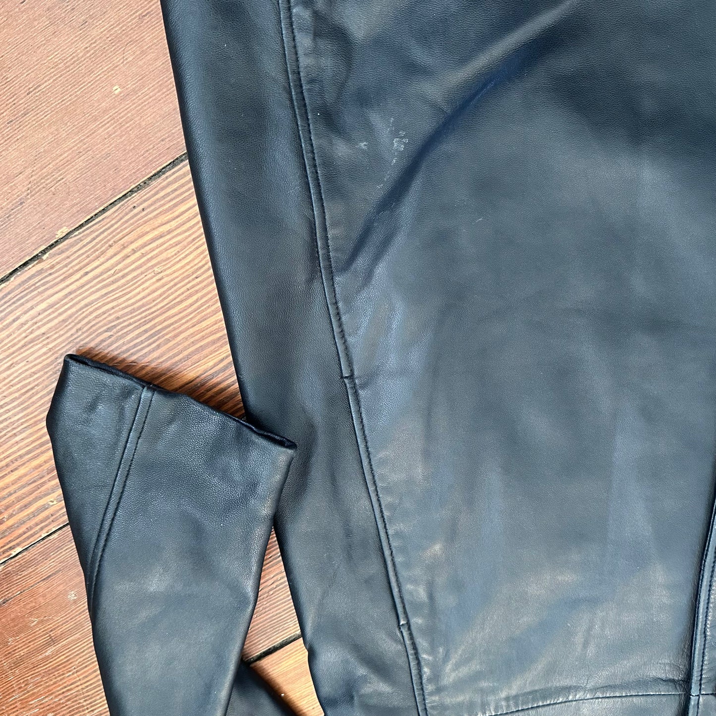 Vintage London Fog Black Leather Jacket - Large