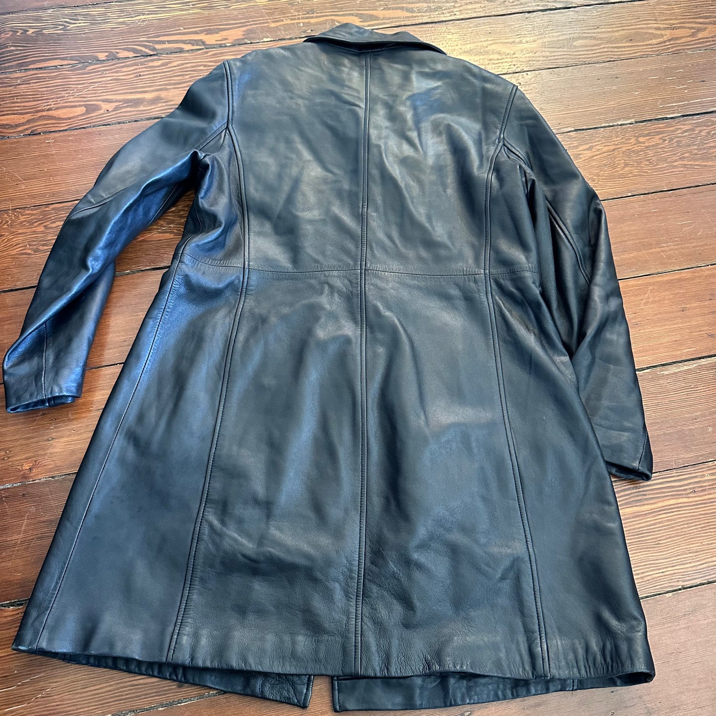 Vintage London Fog Black Leather Jacket - Large