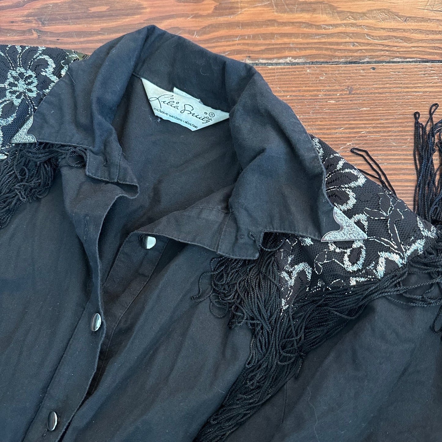Vintage Lilia Smitty Black Western Cowgirl Rockabilly Dress - Small/Medium