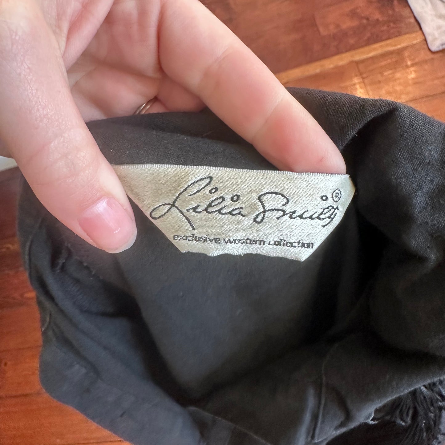 Vintage Lilia Smitty Black Western Cowgirl Rockabilly Dress - Small/Medium