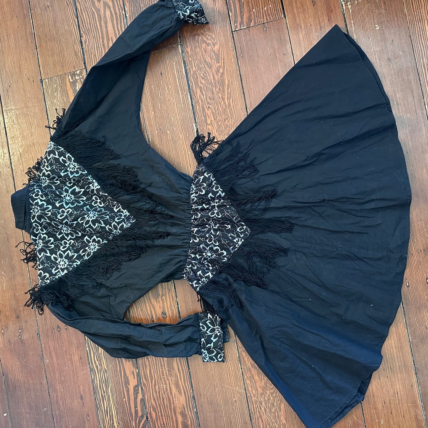 Vintage Lilia Smitty Black Western Cowgirl Rockabilly Dress - Small/Medium