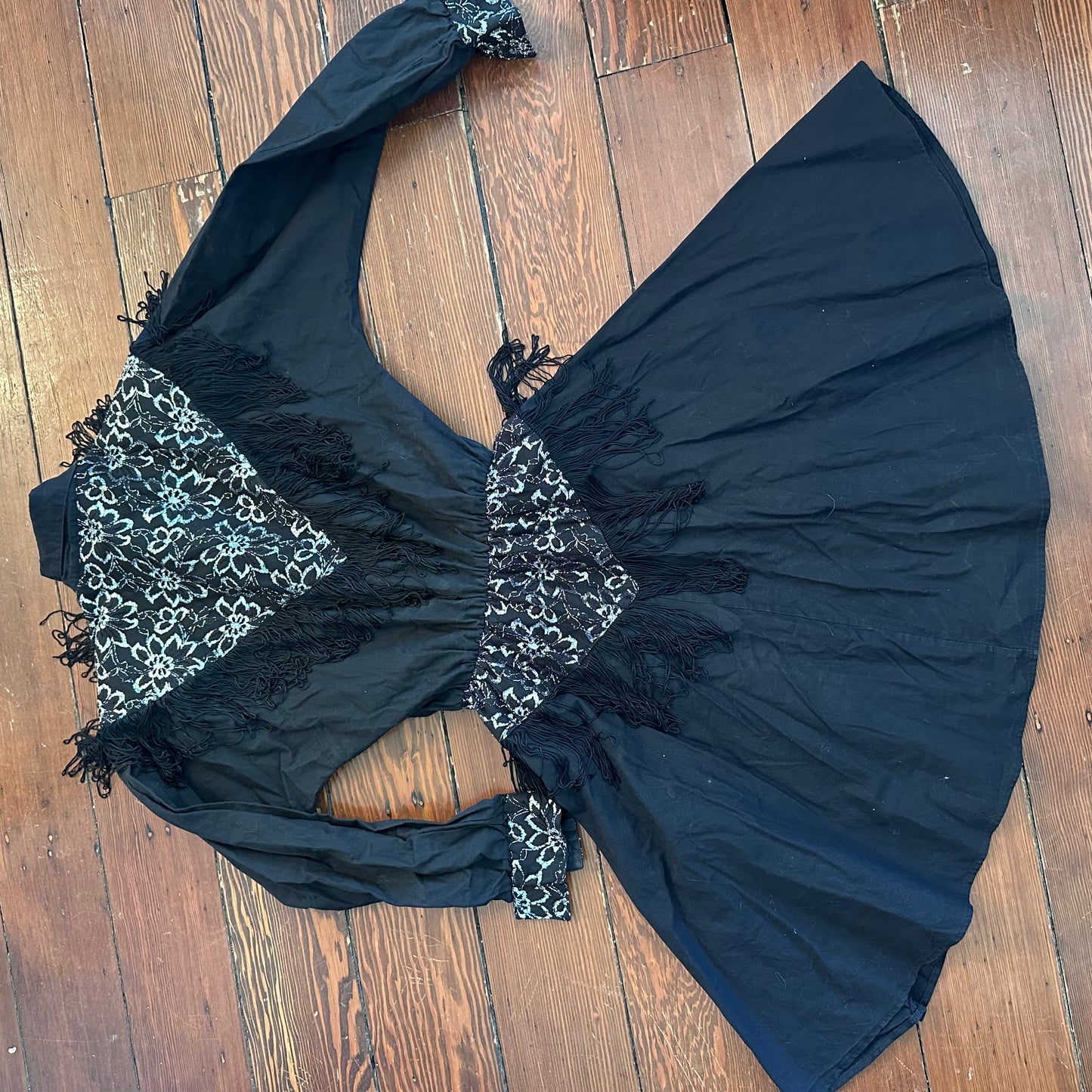 Vintage Lilia Smitty Black Western Cowgirl Rockabilly Dress - Small/Medium