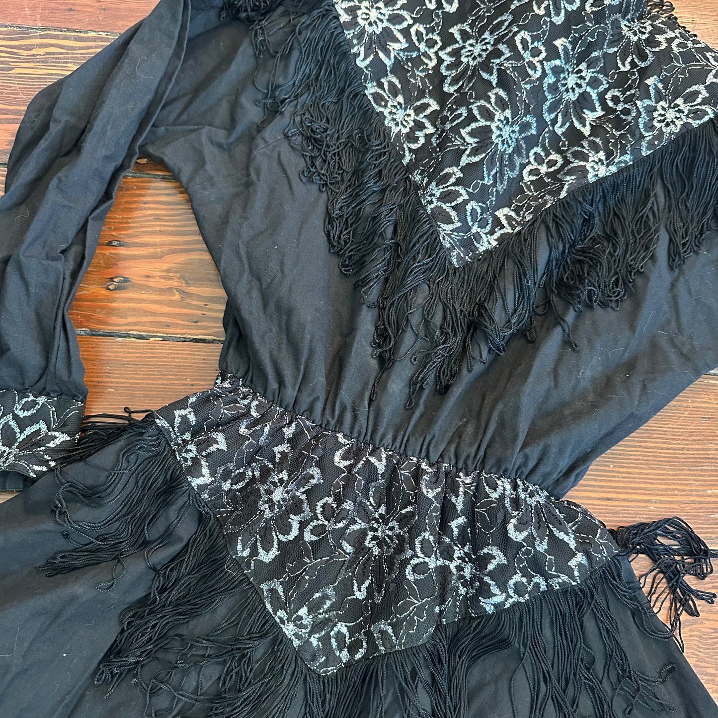 Vintage Lilia Smitty Black Western Cowgirl Rockabilly Dress - Small/Medium