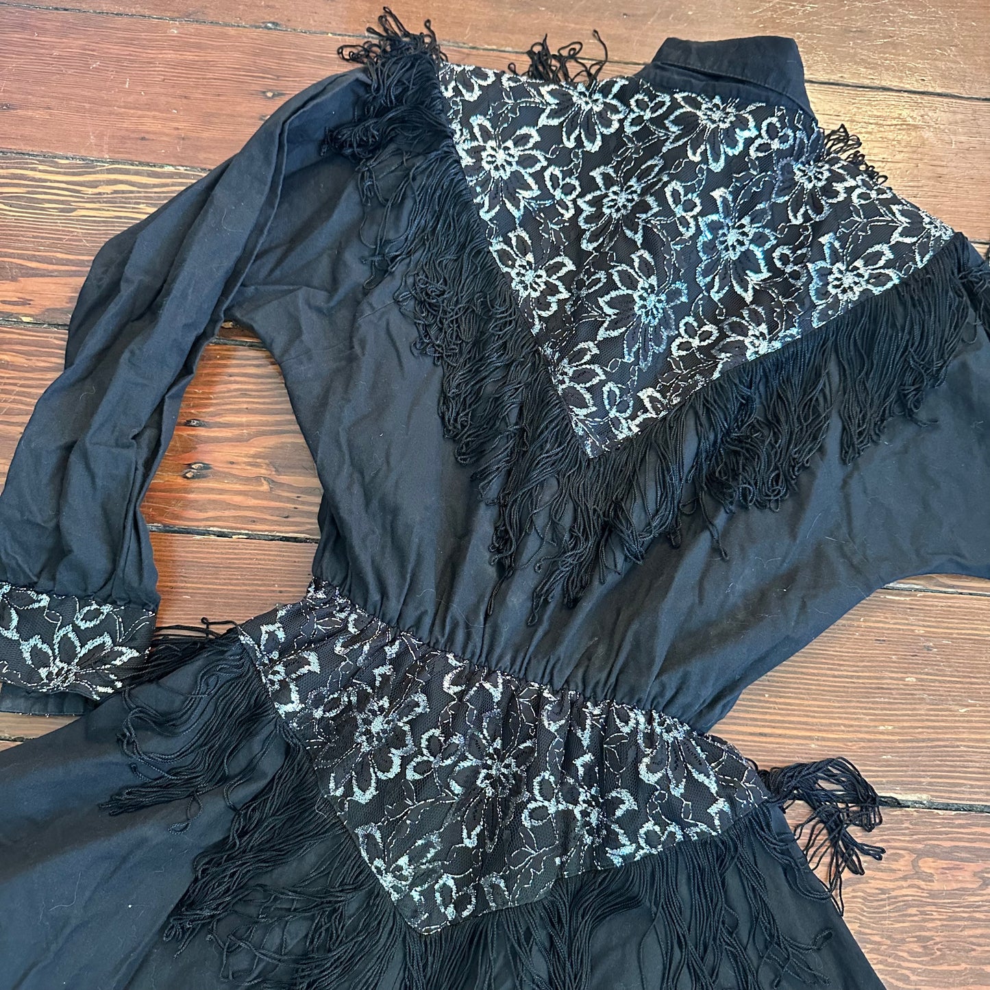 Vintage Lilia Smitty Black Western Cowgirl Rockabilly Dress - Small/Medium