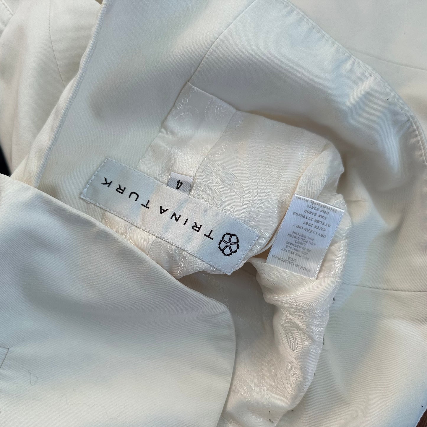 Trina Turk White Blazer Jacket - Small