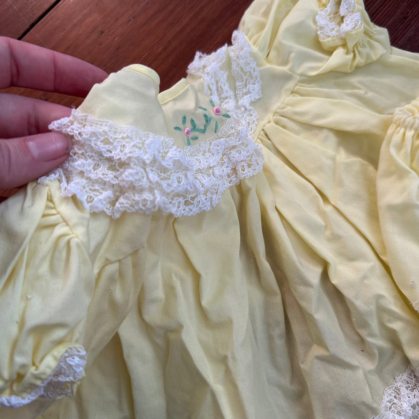 Vintage Yellow Dress & Bloomer Set