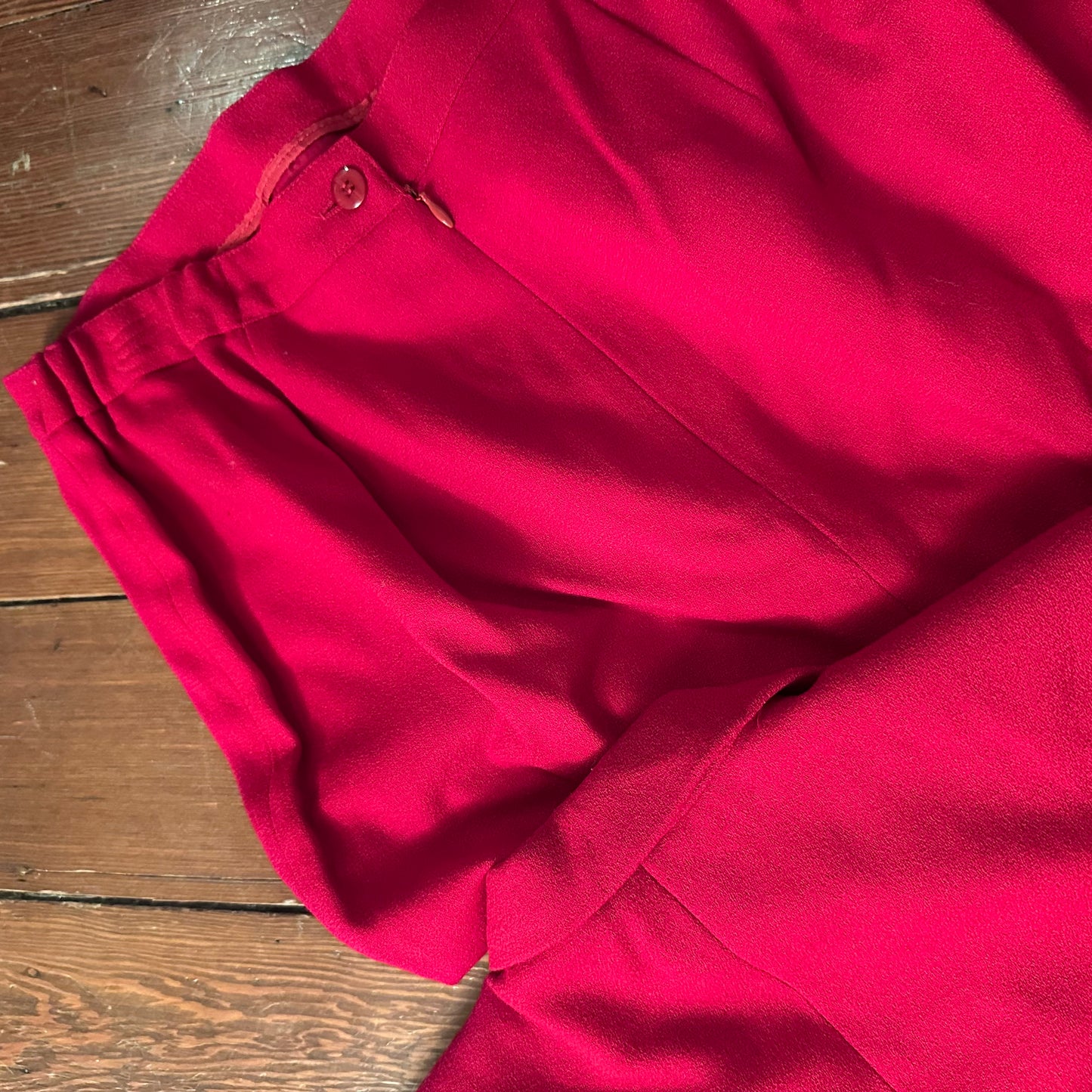 Vintage Talbots Red 100% Wool Blazer & Skirt Set - Large