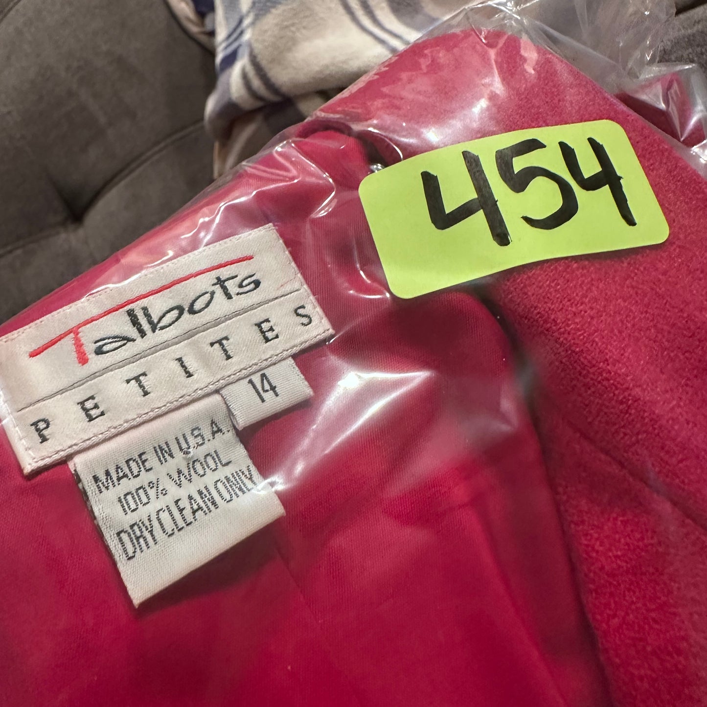 Vintage Talbots Red 100% Wool Blazer & Skirt Set - Large