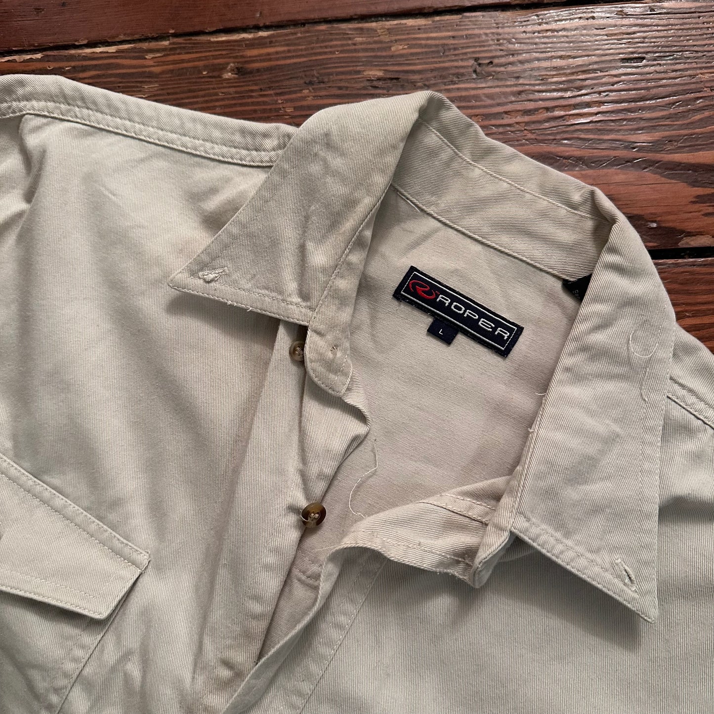 Vintage Roper Flame Sleeve Button Up - Size Large