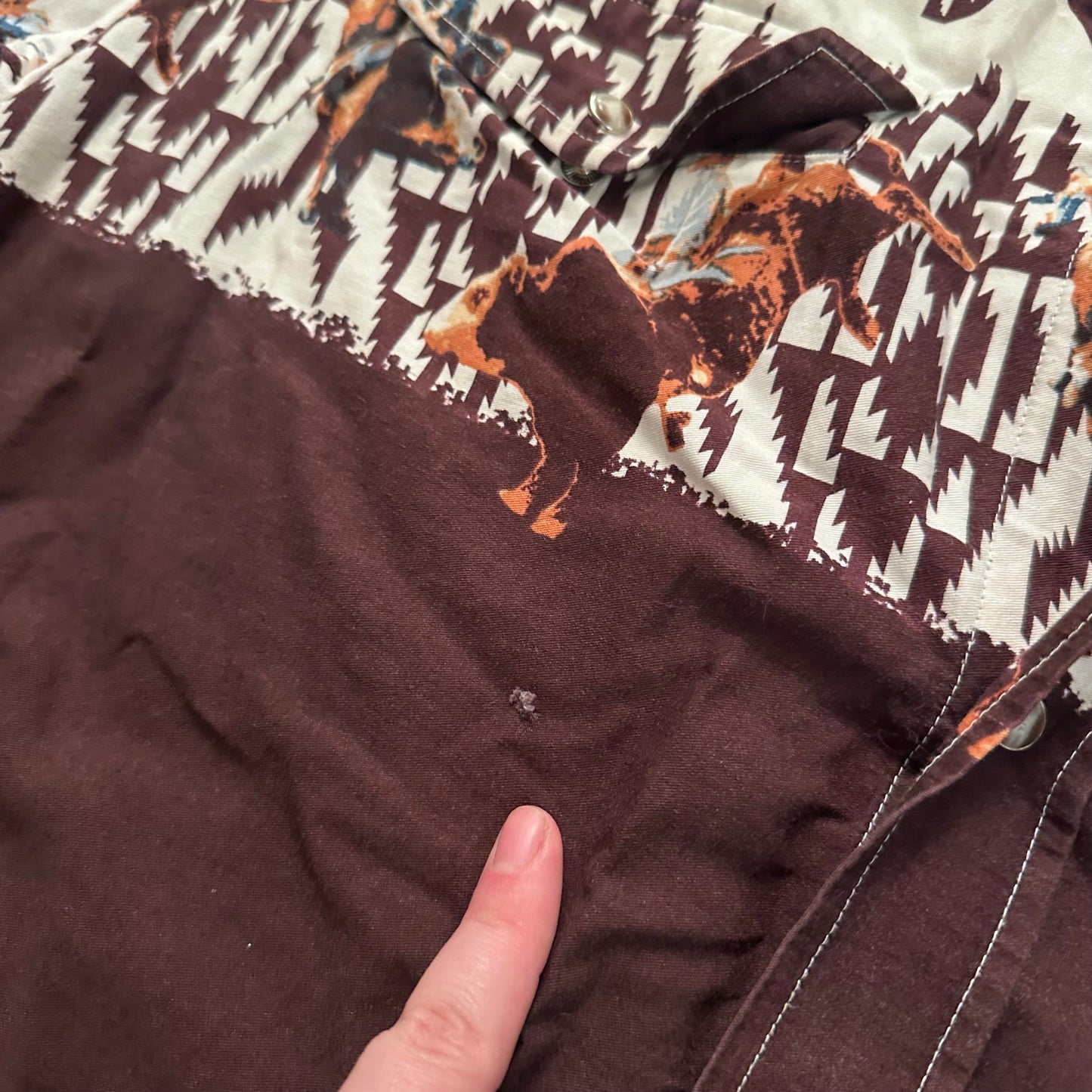 Vintage Western Roper Neutral Button Up - Size XL