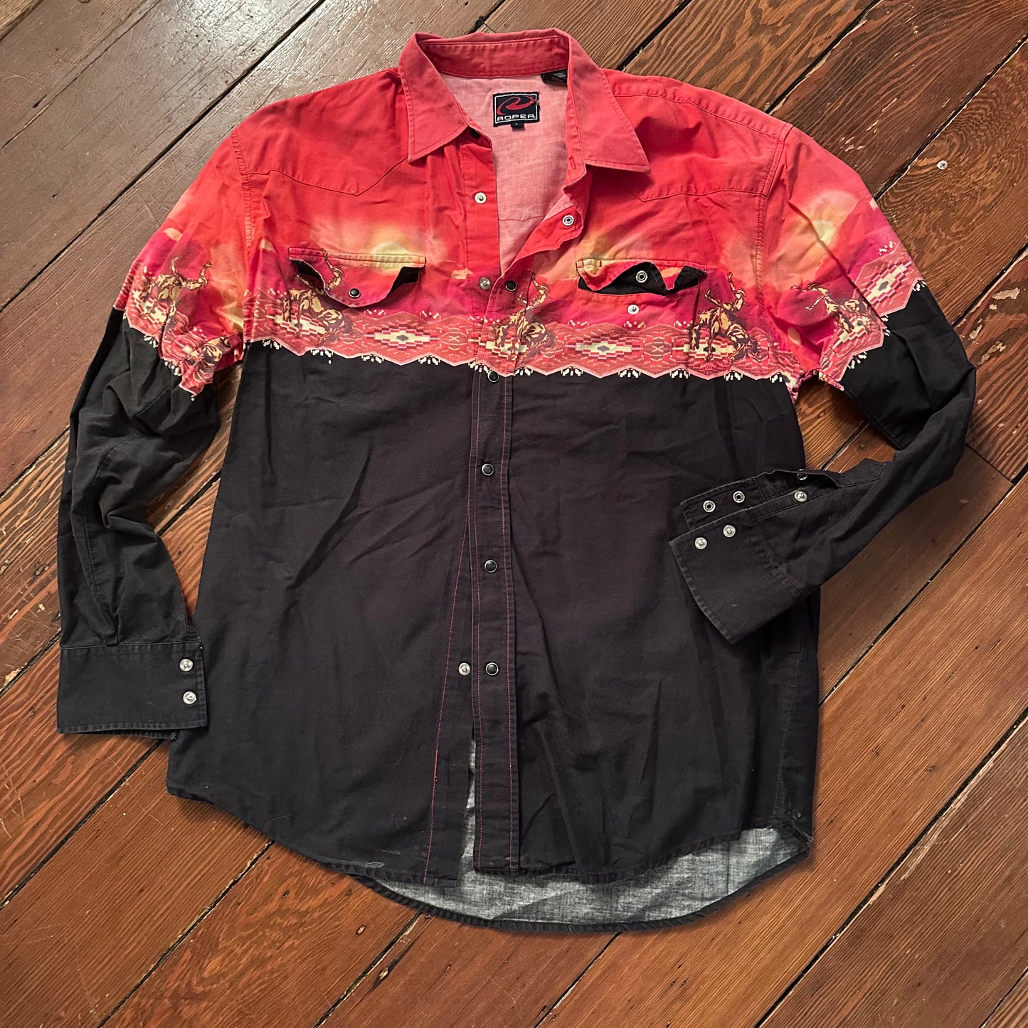 Vintage Western Roper Western Button Up - Size Large