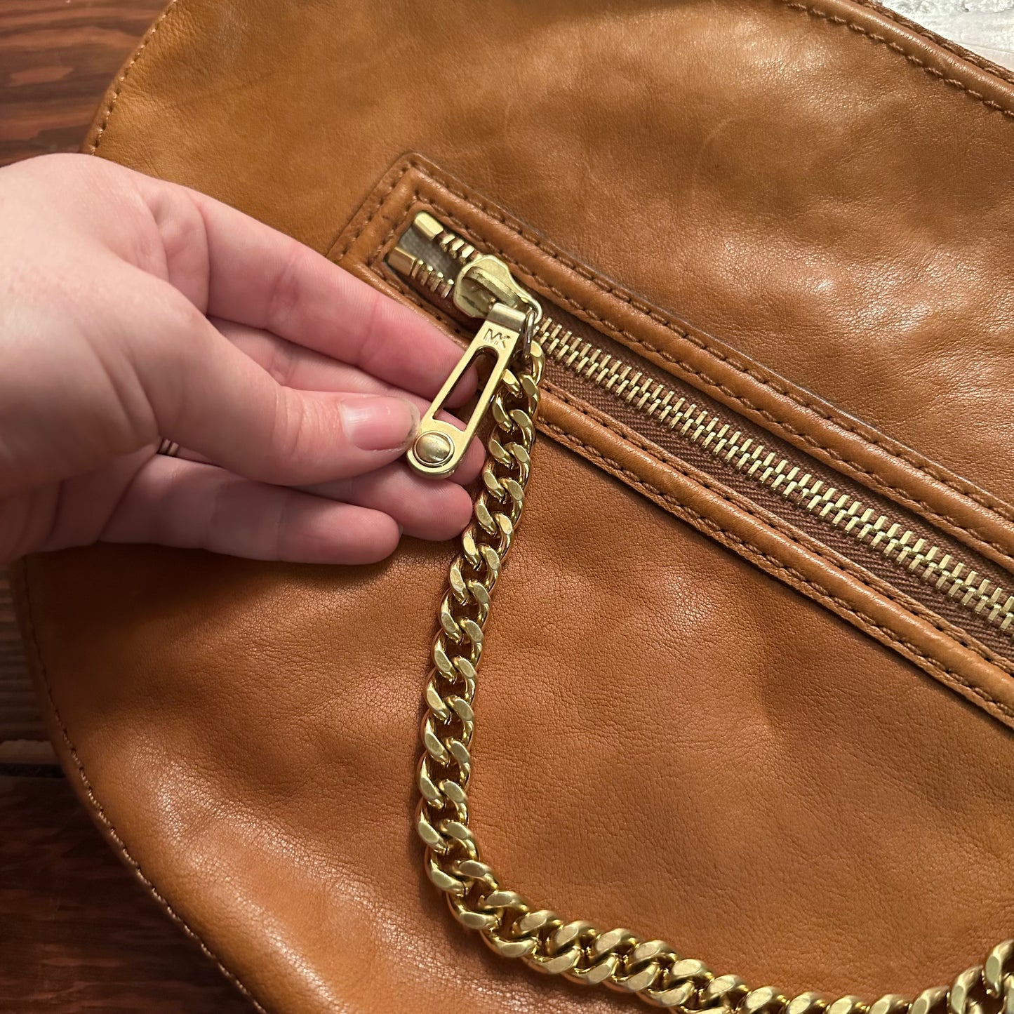 Micheal Kors Leather Purse with Gold Accent Details