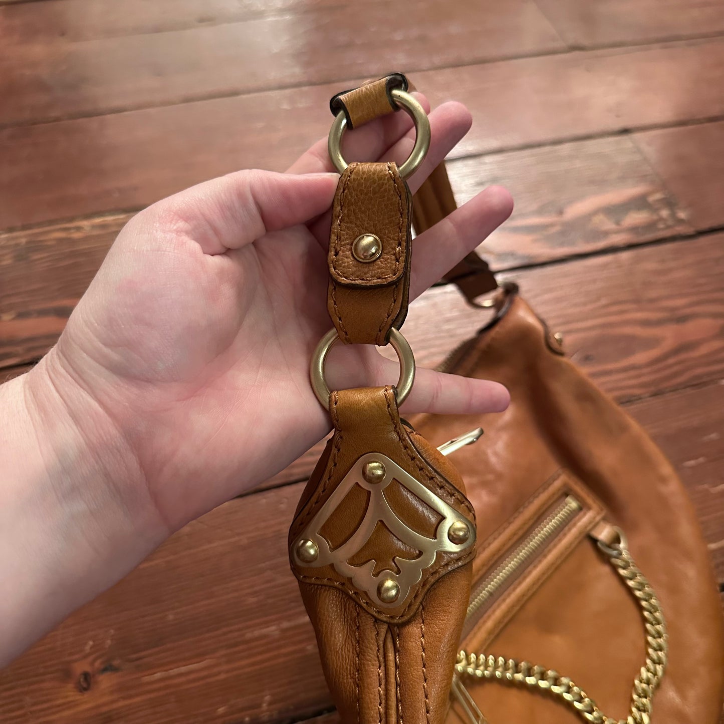 Micheal Kors Leather Purse with Gold Accent Details