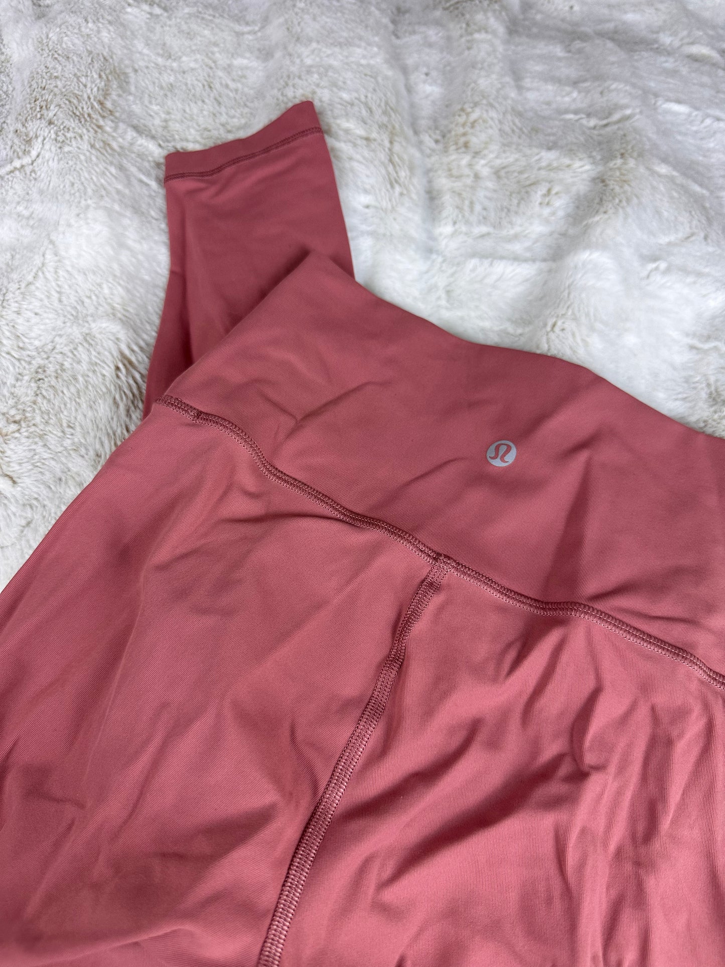 Lululemon Wunder Train High Rise Crop Blush Leggings - XS