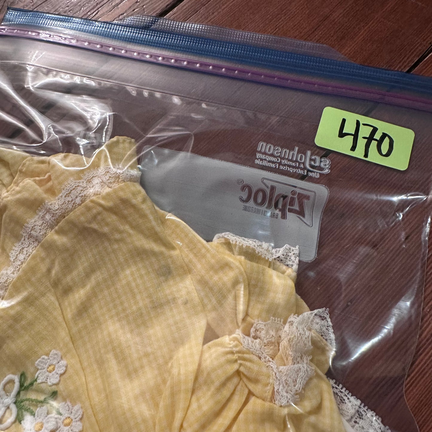Vintage Yellow Gingham Dress & Bloomer Set - 0-6 Months