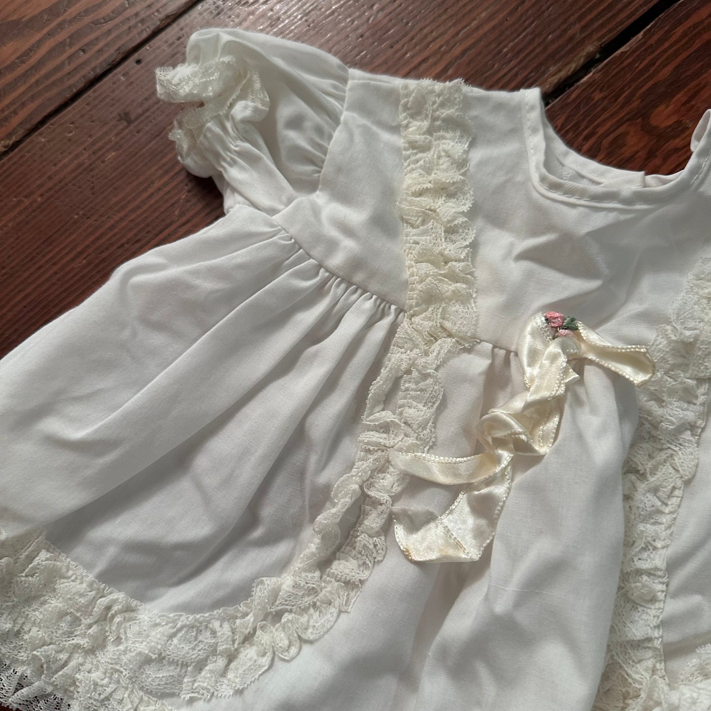 Vintage White Frilly Lace 2pc Set