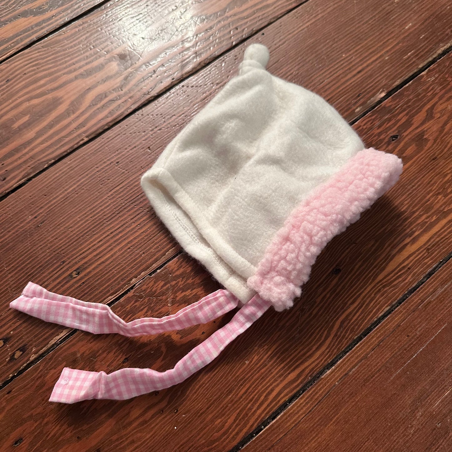 Vintage 3pc Fleece Set with Pink Details - 3-6 Months