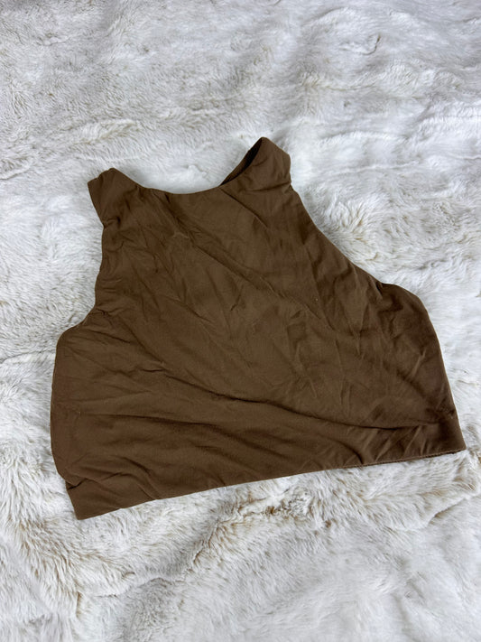 Skims Earthy Brown Sports Bra Top - Small