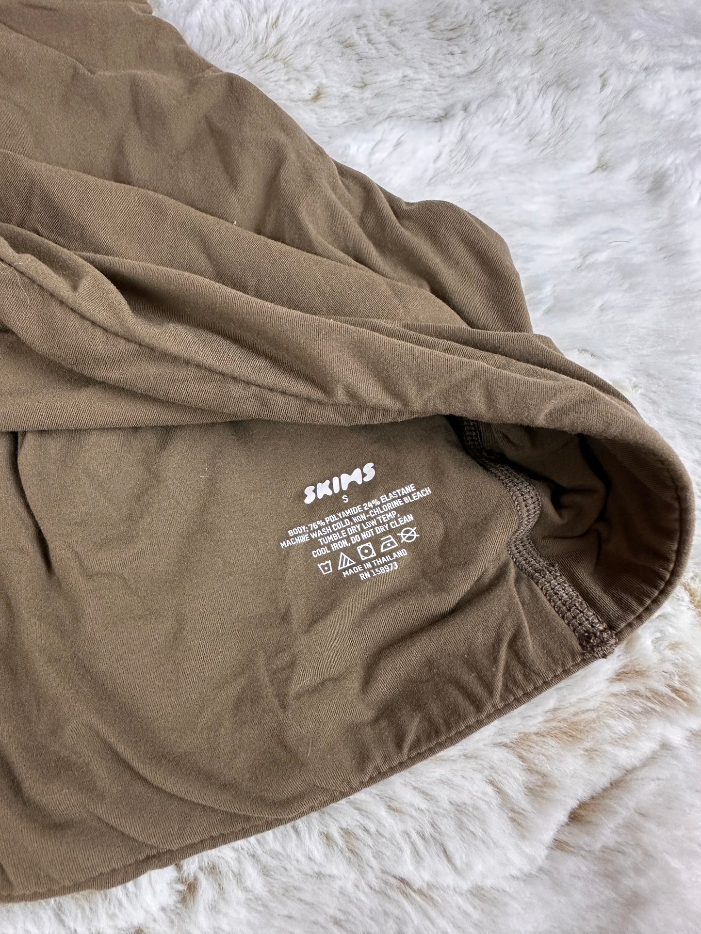 Skims Earthy Brown Sports Bra Top - Small