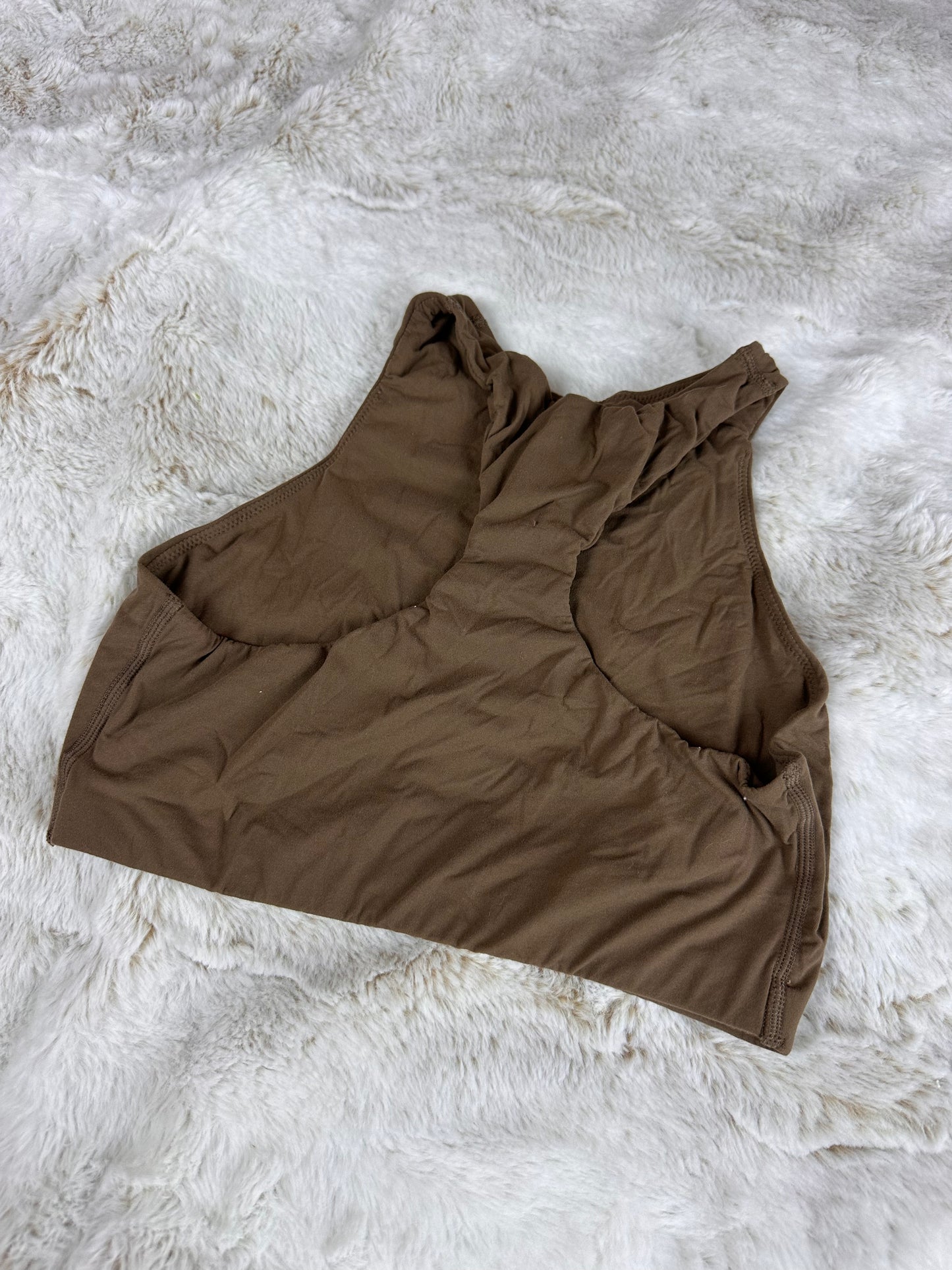 Skims Earthy Brown Sports Bra Top - Small