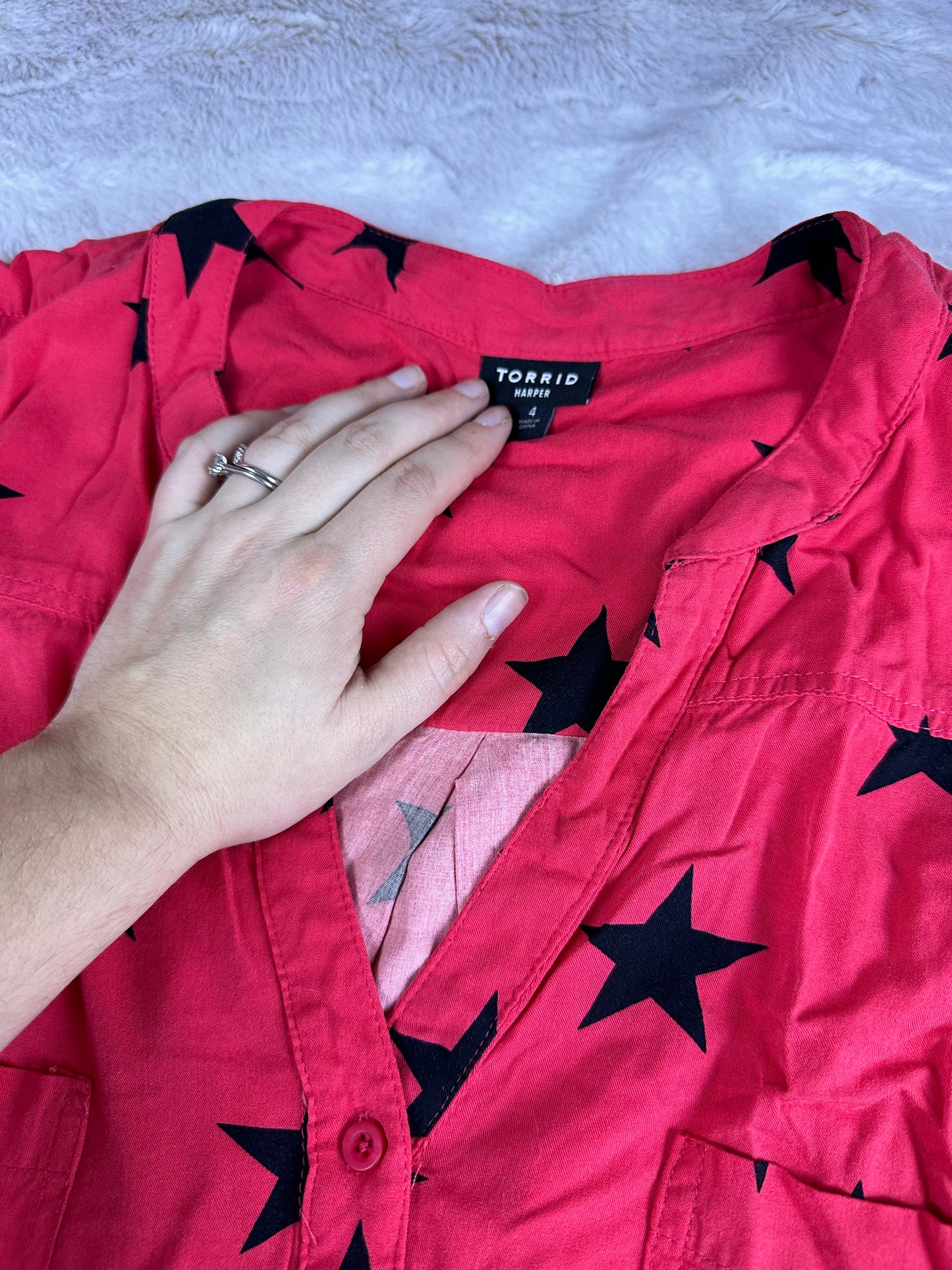 Torrid Harper Blouse with Star Print - 4XL