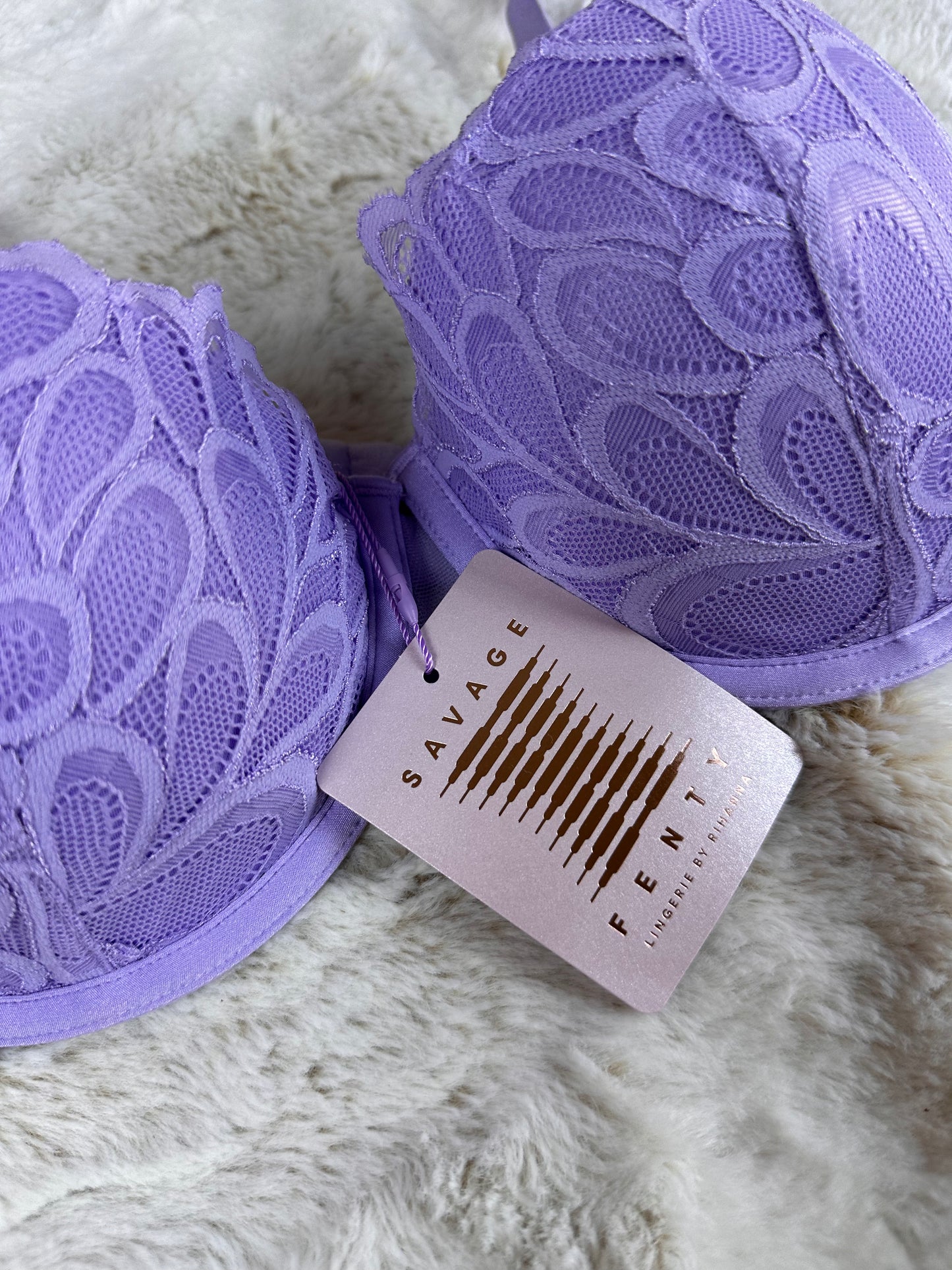NWT Savage Fenty Purple Lace Bra - 38C